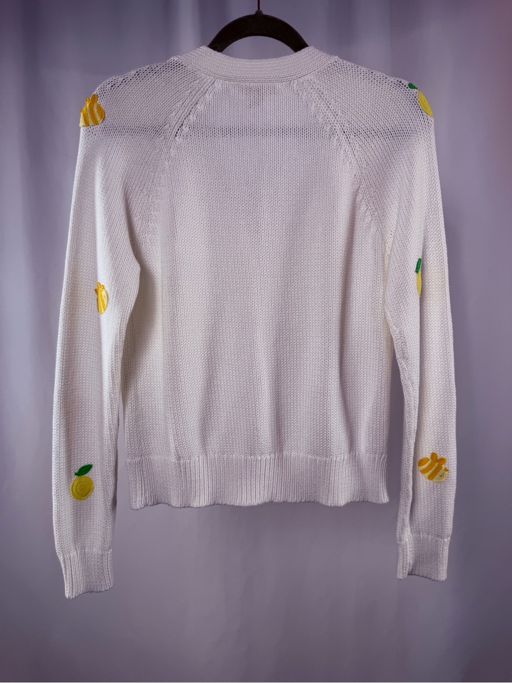NWT Lilly Pulitzer Tippery Cardigan in Resort White Bee Sweet Embroidery Small - Picture 7 of 10